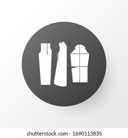 Symbol des Nähmusters Die hochwertigen isolierten Hosen im trendigen Stil.
