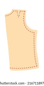 Sewing pattern. Needlework tailoring tool. Vector illustration