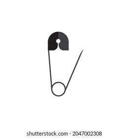 sewing pin icon vector illustration logo design template.