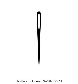 Nähen Pin Silhouette Symbol Vektor flaches Design.