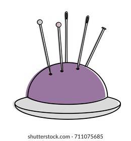 sewing pincushion isolated icon