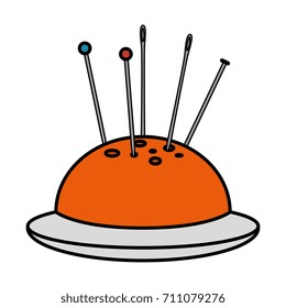 sewing pincushion isolated icon