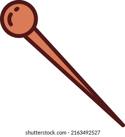 Sewing pins, illustration, vector on a white background.
