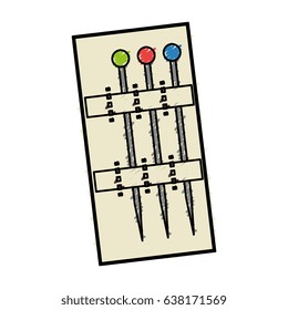 sewing Pins isolated icon