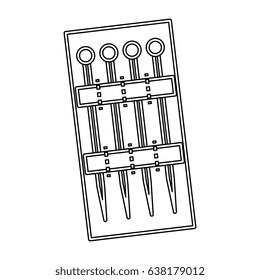 sewing Pins isolated icon