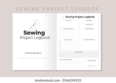 Sewing Project Logbook Kdp Interior Template