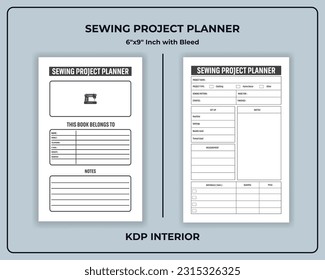 Sewing Project Planner KDP Interior