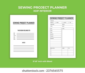 Sewing Project Planner KDP Interior