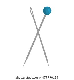 sewing push pin and needle