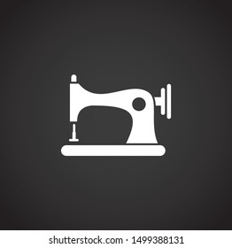 Sewing related icon on background for graphic and web design. Simple illustration. Internet concept symbol for website button or mobile app.