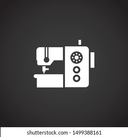 Sewing related icon on background for graphic and web design. Simple illustration. Internet concept symbol for website button or mobile app.