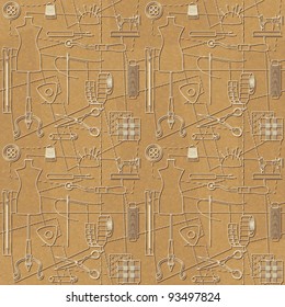 Sewing related seamless background 2