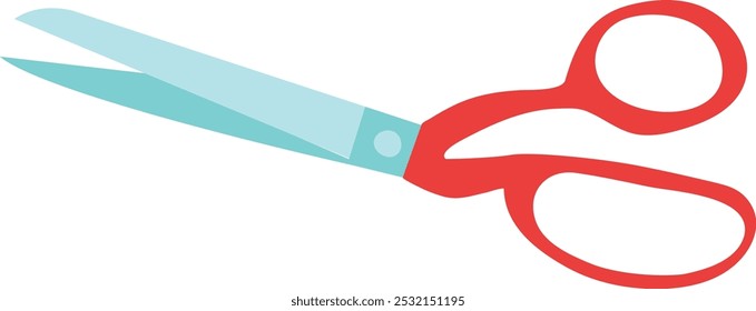 Sewing scissors color icon. Metal tailor blade tool