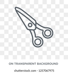 Sewing scissors icon. Sewing scissors design concept from Sew collection. Simple element vector illustration on transparent background.