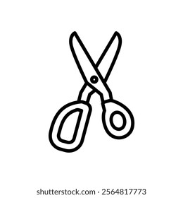 sewing scissors icon vector, line style icon