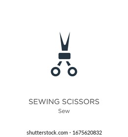 Sewing scissors icon vector. Trendy flat sewing scissors icon from sew collection isolated on white background. Vector illustration can be used for web and mobile graphic design, logo, eps10