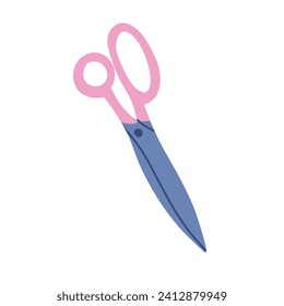 Sewing scissors isolated on white background. Drawn scissors. Vector illustration.