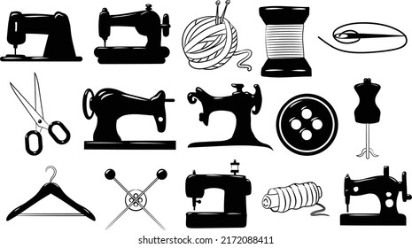 sewing set black glyph thread