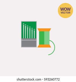 Sewing spool and needle set