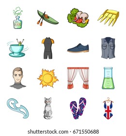 Sewing, sport, travel and other web icon in cartoon style. Fashion, beauty, education icons in set collection.