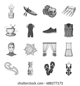 Sewing, sport, travel and other web icon in monochrome style. Fashion, beauty, education icons in set collection.