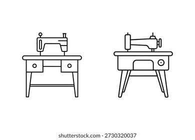 ícone de tabela de costura ilustração vetorial de arte de linha isolada
