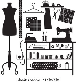 Sewing and tailoring related symbols