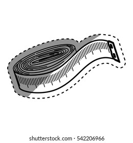 sewing tape measure icon vector illustration graphic design