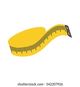 sewing tape measure icon vector illustration graphic design