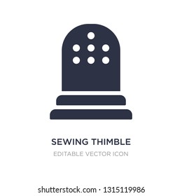 sewing thimble black variant icon on white background. Simple element illustration from Tools and utensils concept. sewing thimble black variant icon symbol design.