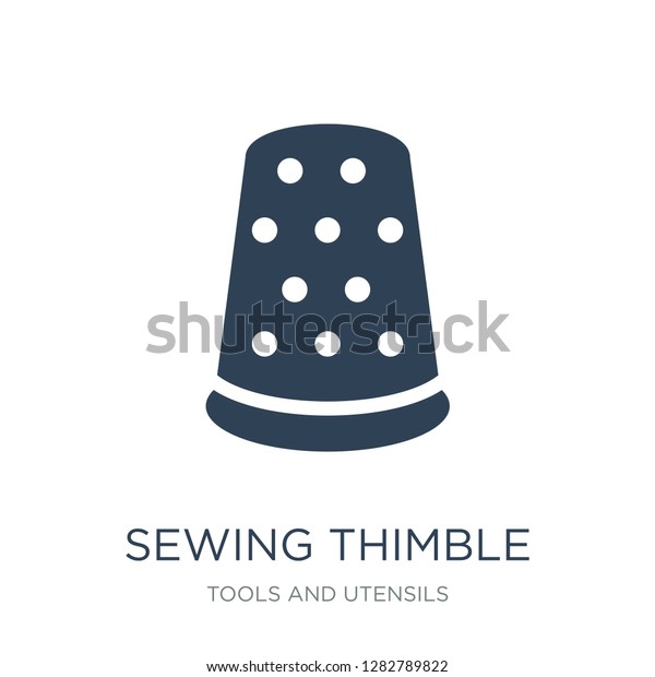 sewing thimble black variant icon vector on\
white background, sewing thimble black variant trendy filled icons\
from Tools and utensils collection, sewing thimble black variant\
vector illustration