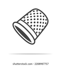 Sewing thimble icon transparent vector isolated