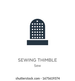 Sewing thimble icon vector. Trendy flat sewing thimble icon from sew collection isolated on white background. Vector illustration can be used for web and mobile graphic design, logo, eps10