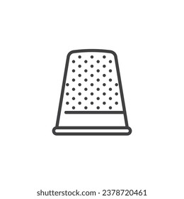 Nähen des Symbol für die Linie. lineares Stilzeichen für mobiles Konzept und Webdesign. Fingerspitzengefühl, Vektorsymbol. Symbol, Logo-Abbildung. Vektorgrafik