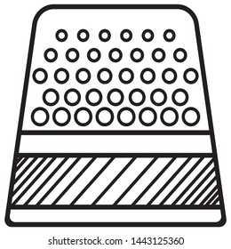 Sewing thimble vector icon. Vector isolated on white background