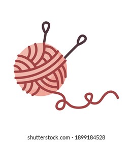 Sewing thread ball with needles design, tailor shop and fashion theme Vector illustration