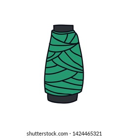 sewing thread doodle icon, vector illustration