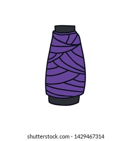 sewing thread doodle icon, vector illustration