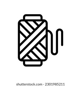 sewing thread icon with black color
