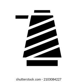 Nähen von Thread-Symbol einzeln auf weißem Hintergrund
