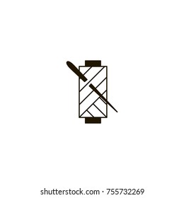 sewing thread icon. sign design