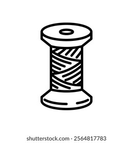 sewing thread icon vector, line style icon