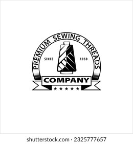Sewing Thread Reel Icon, Thread Reel Icon Vector Art Illustration