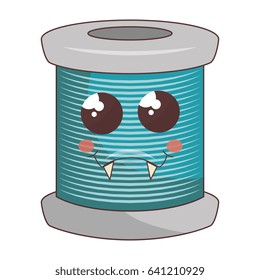 Sewing thread roll comic character