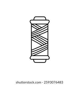 Sewing Thread Spool Line Art Illustration, Hand-Drawn Minimalist Sketch for Tailoring, Crafting, Fashion Design, and Textile Industry