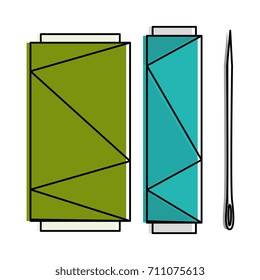 sewing thread tubes with needle