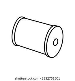 Sewing threads doodle. Vector outline illustration isolated on white background