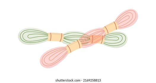 Sewing threads. Needlework sewing tailoring tool. Vector illustration