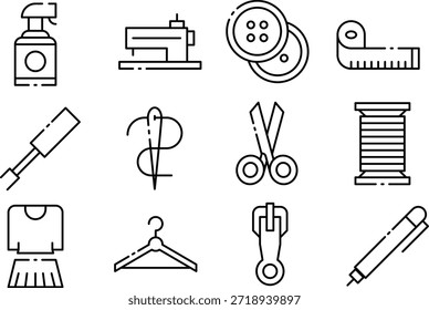 Herramientas y equipos de costura para diseñador.
