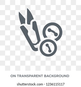 Sewing tools icon. Sewing tools design concept from Sew collection. Simple element vector illustration on transparent background.